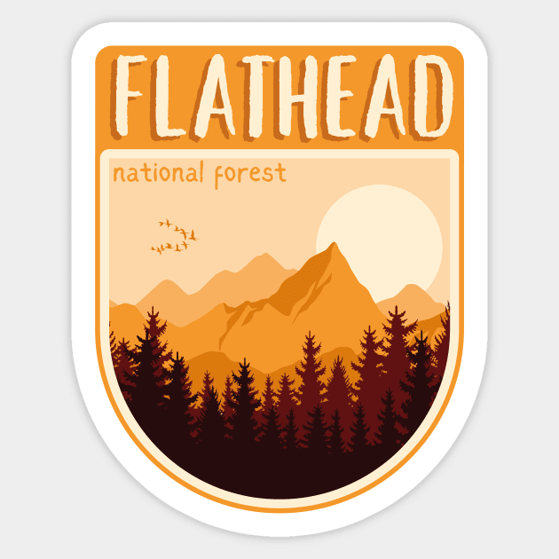 Flathead National Forest Sticker by soulfulprintss8